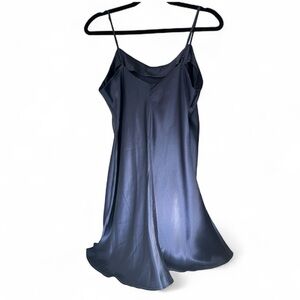 Victoria's Secret Midnight Blue 100% Silk Chemise